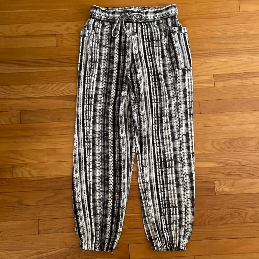 Soft loose pants with drawstring waist -small